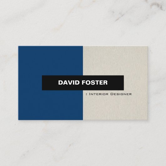 インテリアデザイシンプルナ – エレガントスタイリッシュ 名刺 (正面)