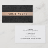 インテリアデザイスタイリッシュナー銅ストライプコルクボード 名刺 (正面/裏面)