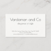 インテリアデザイナのカスタマイズシンプル可能なエレガント 名刺 (裏面)