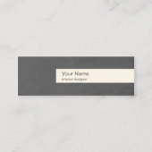 インテリアデザイナの名刺テンプレート スキニー名刺 (正面)