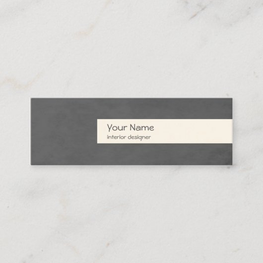 インテリアデザイナの名刺テンプレート スキニー名刺 (正面)