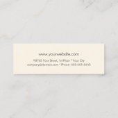 インテリアデザイナの名刺テンプレート スキニー名刺 (裏面)