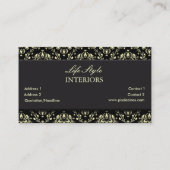インテリアデザイナの名刺、ダマスク 名刺 (裏面)