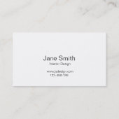 インテリアデザイナインテリアデコレータ、カラーデザイン 名刺 (裏面)