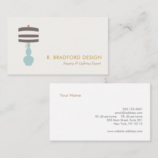 インテリアデザイナホーム飾ズデコール 名刺 (正面/裏面)