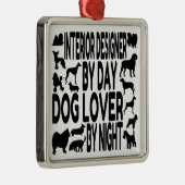インテリアデザイナーが犬を愛する メタルオーナメント (右)