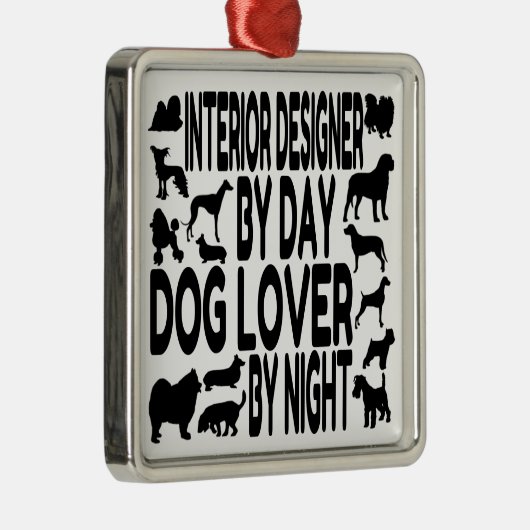 インテリアデザイナーが犬を愛する メタルオーナメント (右)