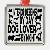 インテリアデザイナーが犬を愛する メタルオーナメント (正面)