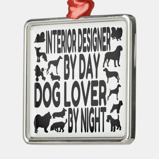 インテリアデザイナーが犬を愛する メタルオーナメント (左)