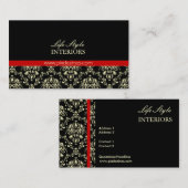 インテリアデザイナーの名刺, ダマスク 名刺 (正面/裏面)