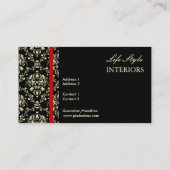 インテリアデザイナーの名刺, ダマスク 名刺 (裏面)