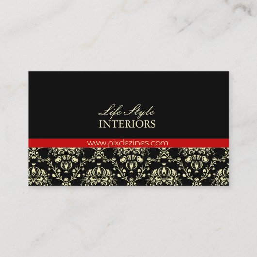 インテリアデザイナーの名刺, ダマスク 名刺 (正面)