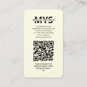 インテリアデザイナーインスタグラムライトベージュモダン 名刺 (裏面)