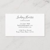 インテリアデザイナーウォーターカラーユーカリプタスビジネスC 名刺 (裏面)