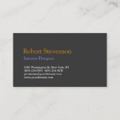 インテリアデザイナーグレーコンテンポラリー名刺 名刺 (裏面)
