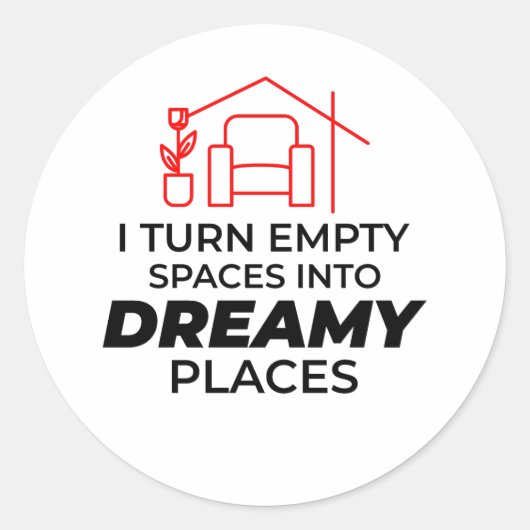 インテリアデザイナーデコレーションデザインプロフェッショナル ラウンドシール (正面)