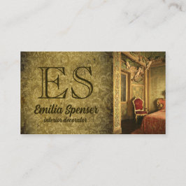 インテリアデザイナーデコレータクラシックスタイルカード 名刺