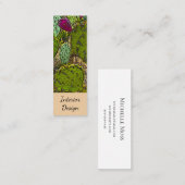 インテリアデザイナーデザートボタニカル多肉植物 スキニー名刺 (正面/裏面)
