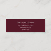 インテリアデザイナーデザートボタニカル抽象芸術 スキニー名刺 (裏面)