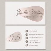 インテリアデザイナーバラゴールドフォイル赤面抽象芸術 名刺