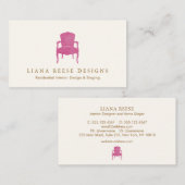 インテリアデザイナーブルゴーニュフランスのチェアロゴブシン 名刺 (正面/裏面)