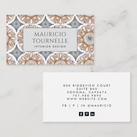 インテリアデザイナーホームステージャ 名刺 (正面/裏面)