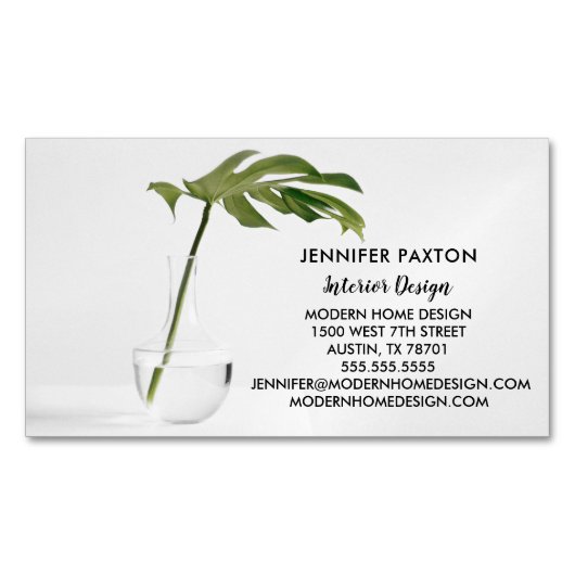 インテリアデザイナーホームデコレータシックモダン マグネット名刺 (正面)