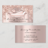 インテリアデザイナーラグジュアリーファーニチュールバラ金ゴールドソファ 名刺 (正面/裏面)