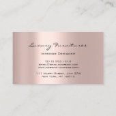 インテリアデザイナーラグジュアリーファーニチュールバラ金ゴールドソファ 名刺 (裏面)