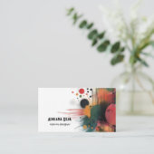インテリアデザイナー名刺カラフル 名刺 (スタンド正面)