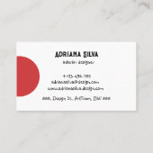 インテリアデザイナー名刺カラフル 名刺 (裏面)