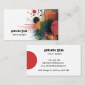 インテリアデザイナー名刺カラフル 名刺 (正面/裏面)