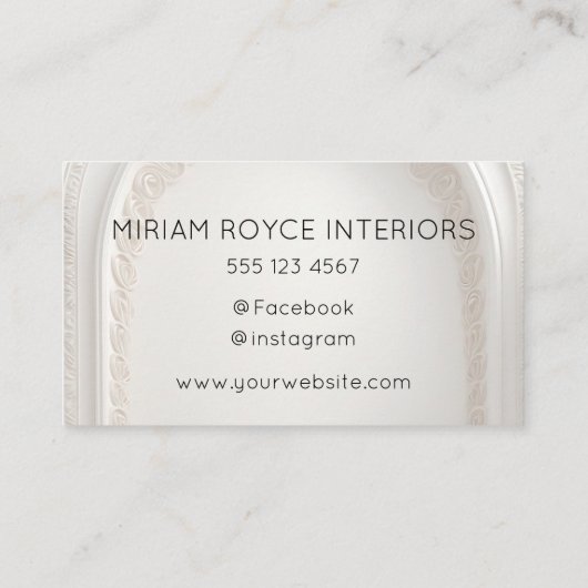 インテリアデザイナー名刺ホワイト 名刺 (裏面)