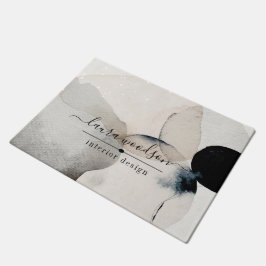 インテリアデザイナー抽象芸術水彩 ドアマット