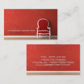 インテリアデザイナー赤壁椅子 名刺 (正面/裏面)