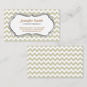 インテリアデザイナー – シェブロンシンプルジャスミン 名刺 (正面/裏面)