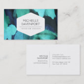 インテリアデザイナー、デコレータ、フローラ生地 名刺 (正面/裏面)