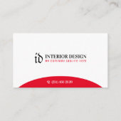 インテリアデザイナー、ミニマリスト、ハウスアレンジメント 名刺 (裏面)