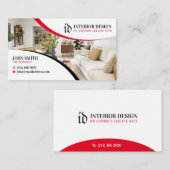 インテリアデザイナー、ミニマリスト、ハウスアレンジメント 名刺 (正面/裏面)