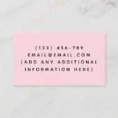 インテリアデザイナ建築スペシャリストクラシックー 名刺 (裏面)