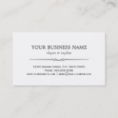 インテリアデザイナ – クラシック白黒ストライプ 名刺 (裏面)