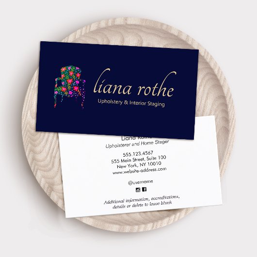 インテリアデザイフランスのナフローラ椅子型バス 名刺