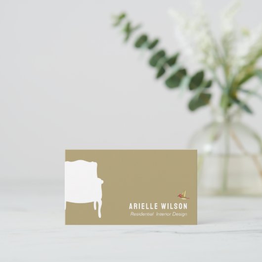 インテリアデザイフランスのナーチェア名刺 名刺 (スタンド正面)