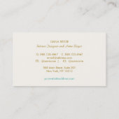 インテリアデザイフランスのンチェアロゴリフェイクネン 名刺 (裏面)