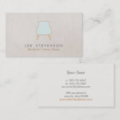 インテリアデザイフランスのンチェアロゴ名刺 名刺 (正面/裏面)