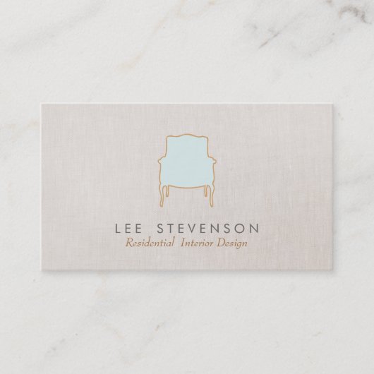 インテリアデザイフランスのンチェアロゴ名刺 名刺 (正面)