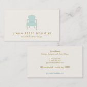 インテリアデザイフランスのンチェアロゴ名刺 名刺 (正面/裏面)