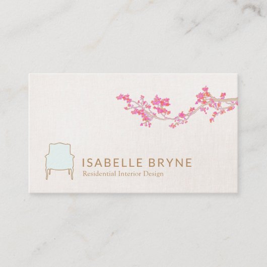 インテリアデザイフランスのン椅子のステージングデコレータ 名刺 (正面)