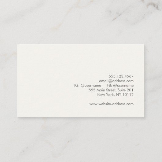 インテリアデザイフランスのン椅子名刺 名刺 (裏面)