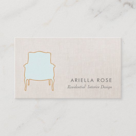 インテリアデザイフランスのン椅子名刺 名刺 (正面)
